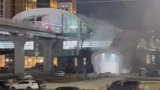 На станции LRT в Астане произошло возгорание