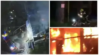 Ночной пожар в кафе тушили пожарные в Алматы