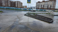 В Актобе, переживающем рекордные ливни, воду из луж сливают в реку - жители с этим не согласны