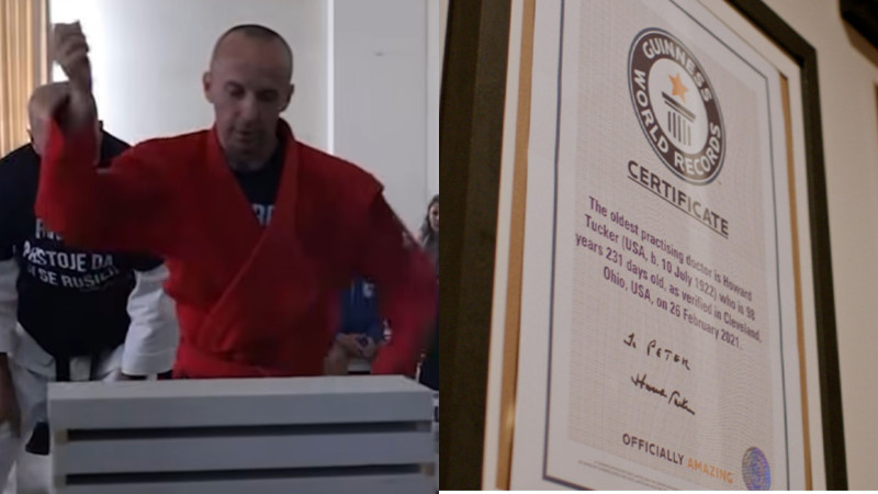 Кадры из видео; instagram.com/guinnessworldrecords
