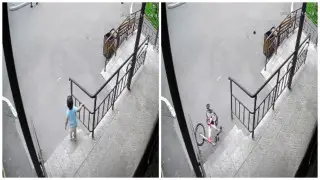 В Астане сбросили велосипед с 11-го этажа - чудом удалось избежать трагедии