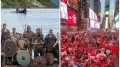 “Вторжение викингов“: норвежские фанаты “высадились“ на Таймс-сквер