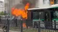 В Астане загорелся автобус - пассажиры успели выбраться