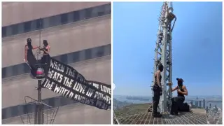 Руферы забрались на нью-йоркский Empire State Building для предложения руки и сердца