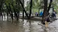 Улицы Алматы затопило после сильного ливня