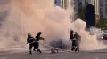 Автомобиль загорелся в центре Астаны