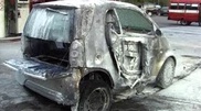 VIDEO: Car on fire at Almaty fueling station