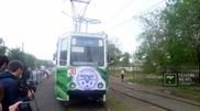 PHOTO: “Football tram” started running in Pavlodar prior to Euro-2012