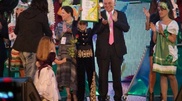 Alisher, 10, from Almaty won Slavianski Bazaar 2012
