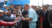 Akim of North Kazakhstan oblast presented Vinokourov with Toyota Land Cruiser