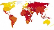 Kazakhstan and Honduras show same corruption level