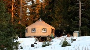 American family lives in a yurt in Alaska