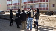 PHOTO: Residents of one more house of Bessoba region leaving their apartments