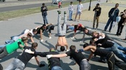 Taldykorgan citizens do 24838 push-ups on May 9