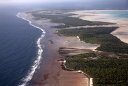 Rising seas washing away Pacific leader's home island 