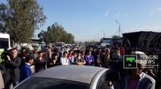 Almaty losers by fire block streets, promise hunger strike