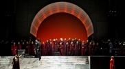 Soldiers of Kazakhstan National Guard perform Huns in Attila opera at Astana Opera premiere