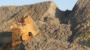 Chemical waste piled in open air near Aktau