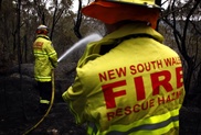 Australian wildfire razes 40 homes, one man dead