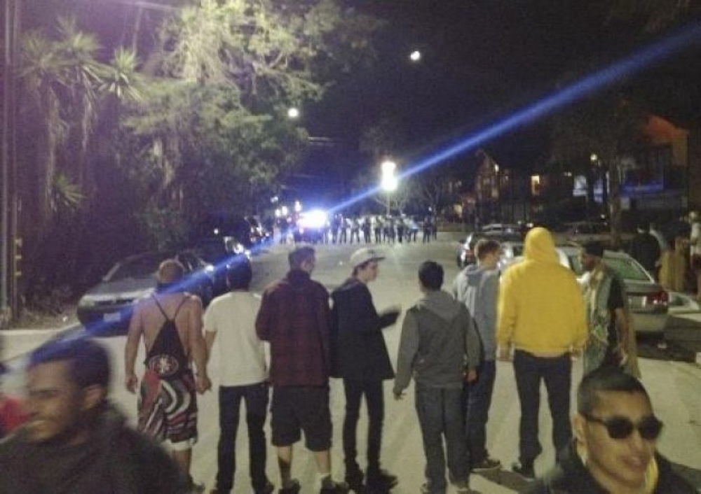 Police arrest 100 after California street party turns violent