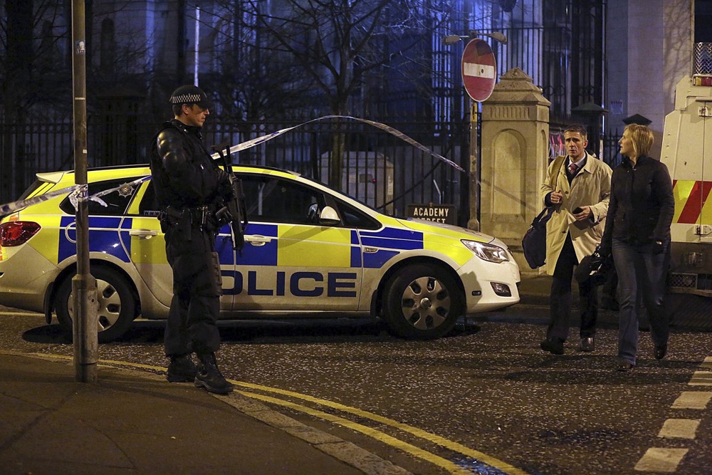Bomb thrown at police in Northern Ireland
