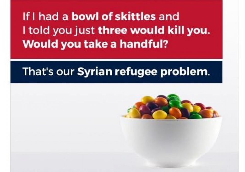 Trump son compares Syrian refugees to poisoned candies