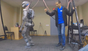 Space-bound Russian android shows handyman skills