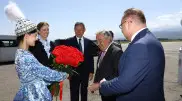 UN Secretary-General António Guterres arrives in Almaty