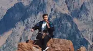 Kazakh musician amazed with kobyz performance at Shymbulak mountains