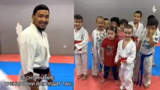 Coach from Kazakhstan reenacts a scene from "Despicable Me”