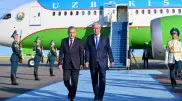 Tokayev greets Uzbekistan President at Astana airport