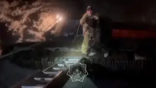 Excavator plunges into river with driver inside in Kazakhstan