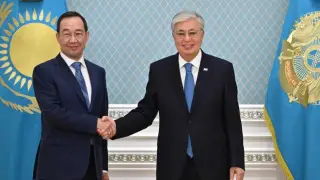 Kazakh President welcomes the Head of the Sakha Republic