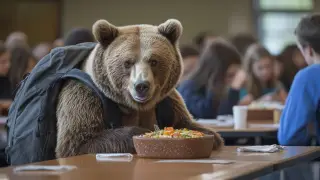 School was evacuated due to a bear that entered the building
