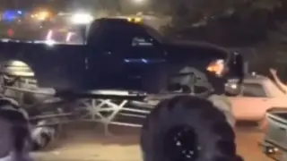 Enraged driver drove a monster truck into a crowd in the USA