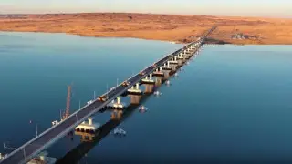 The longest bridge in Kazakhstan was tested for strength