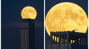 Kazakh photographer captures stunning supermoon over Astana’s tallest building
