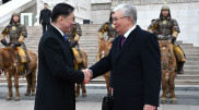 How was the official ceremony of welcoming Tokayev in Mongolia