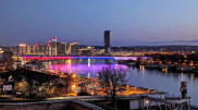 Kazakstan flag was displayed on Belgrade Tower in Serbia