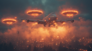 Pilots capture multiple UFOs dancing in night sky