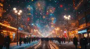 Where will the New Year's fireworks be launched in Astana
