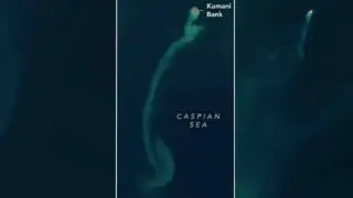NASA satellites captured a “ghost“ island in the Caspian Sea