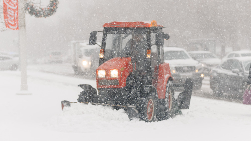 How much snow fell in Almaty