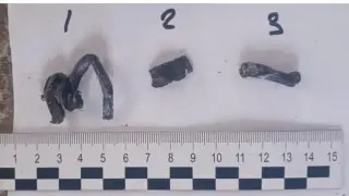 Photos of foreign objects recovered from AZAL plane were released