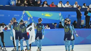 Kazakhstan wins Asian Games gold in short track for the first time in history