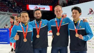 Kazakhstan short track team wins bronze at World Cup stage
