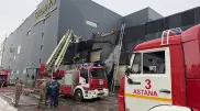Footage emerged from the scene of fire at Saryarka mall