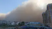 Dust storm swept through Astana