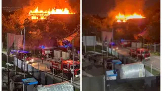 Three-storey building caught fire in Almaty