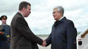 Tokayev arrives in Moscow for Victory Day parade